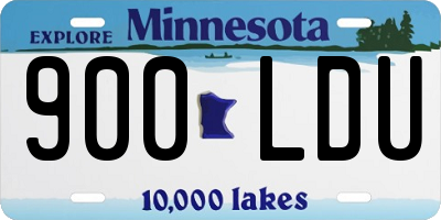 MN license plate 900LDU