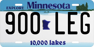 MN license plate 900LEG