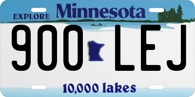 MN license plate 900LEJ