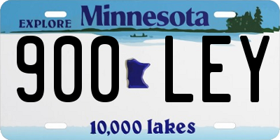 MN license plate 900LEY