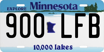 MN license plate 900LFB