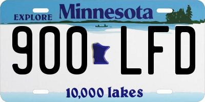 MN license plate 900LFD