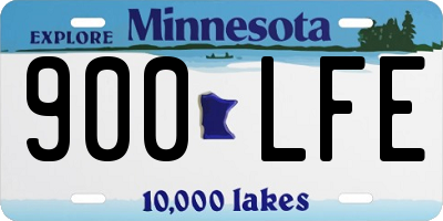 MN license plate 900LFE