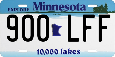 MN license plate 900LFF