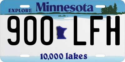 MN license plate 900LFH