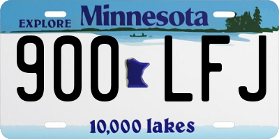 MN license plate 900LFJ