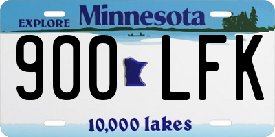 MN license plate 900LFK