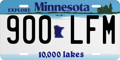 MN license plate 900LFM