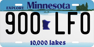 MN license plate 900LFO