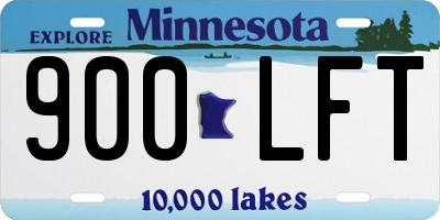 MN license plate 900LFT