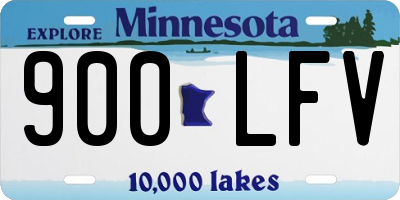 MN license plate 900LFV