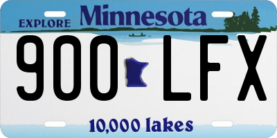 MN license plate 900LFX