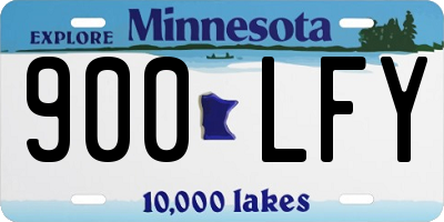 MN license plate 900LFY