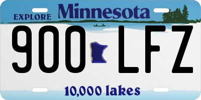 MN license plate 900LFZ