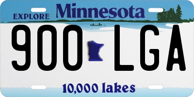 MN license plate 900LGA
