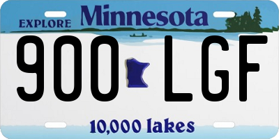 MN license plate 900LGF