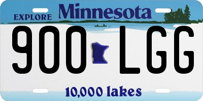 MN license plate 900LGG