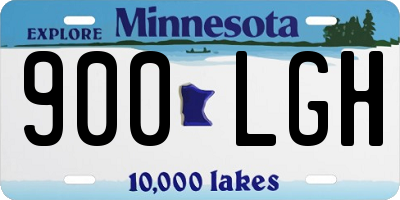 MN license plate 900LGH