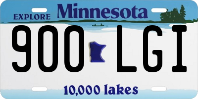 MN license plate 900LGI