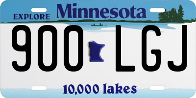 MN license plate 900LGJ