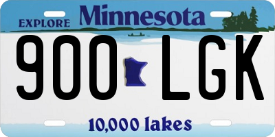 MN license plate 900LGK