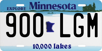 MN license plate 900LGM
