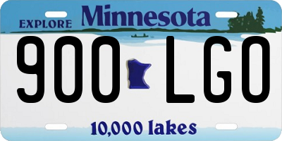 MN license plate 900LGO