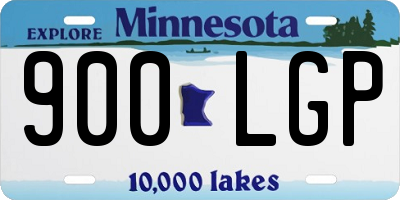 MN license plate 900LGP