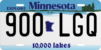MN license plate 900LGQ