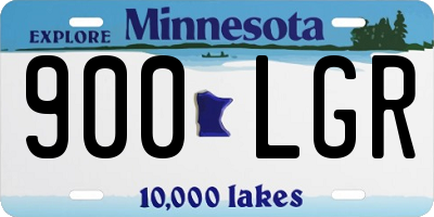 MN license plate 900LGR