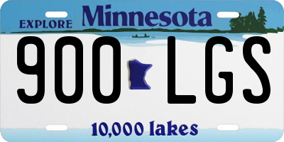 MN license plate 900LGS