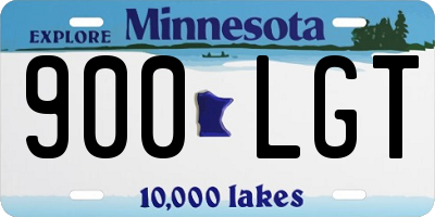 MN license plate 900LGT