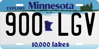 MN license plate 900LGV