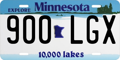 MN license plate 900LGX