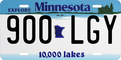 MN license plate 900LGY