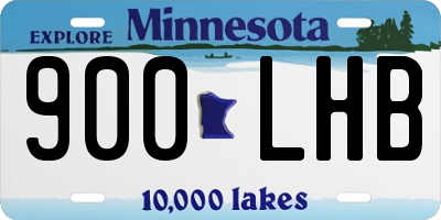 MN license plate 900LHB