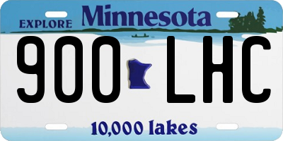 MN license plate 900LHC