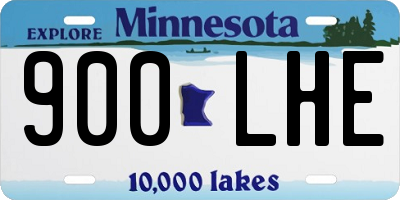MN license plate 900LHE