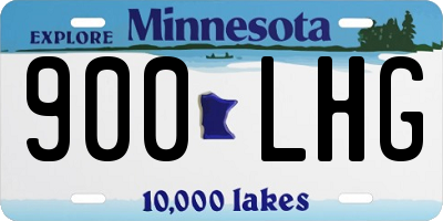 MN license plate 900LHG