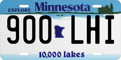 MN license plate 900LHI