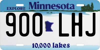 MN license plate 900LHJ