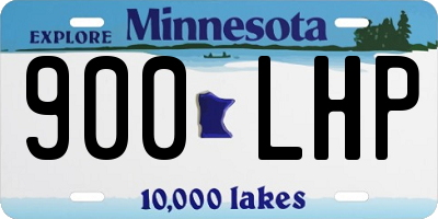 MN license plate 900LHP