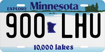 MN license plate 900LHU