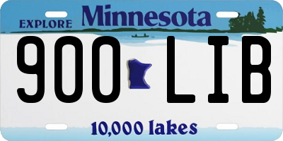 MN license plate 900LIB