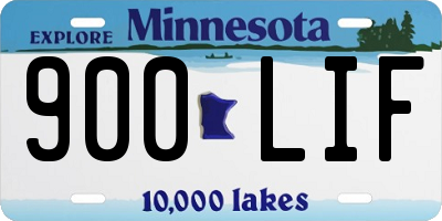 MN license plate 900LIF