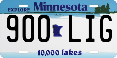 MN license plate 900LIG