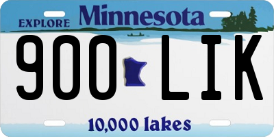 MN license plate 900LIK
