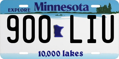 MN license plate 900LIU