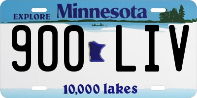 MN license plate 900LIV