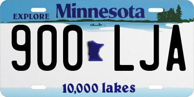MN license plate 900LJA